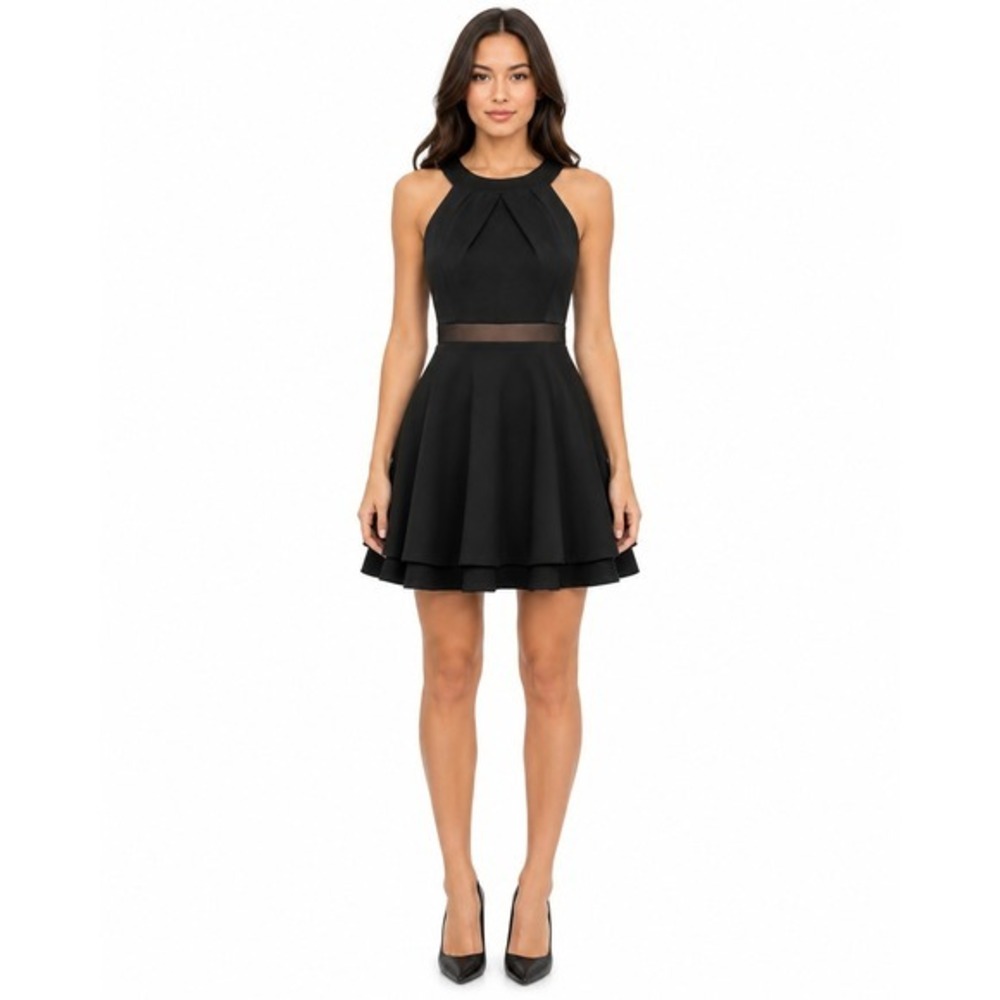 HONEY AND ROSIE‎ Black Fit & Flare Cocktail Dress NWT Size S FZK3405001